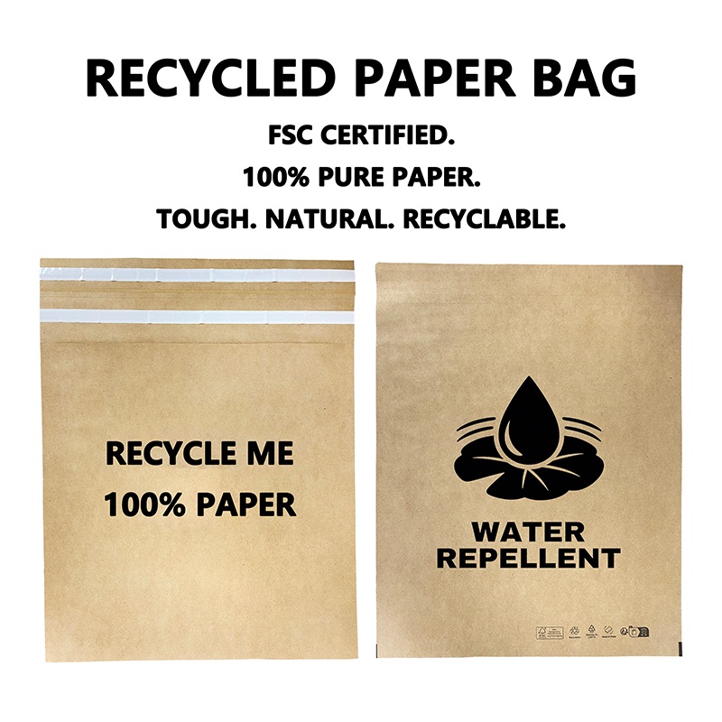 Vlastná poštová taška z recyklovaného papiera pomáha značkám znižovať množstvo odpadu z plastových obalov
