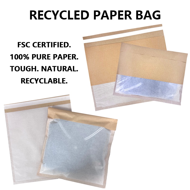 Vlastná taška z recyklovaného papiera s priesvitným okienkom si získava popularitu na trhu udržateľných obalov
