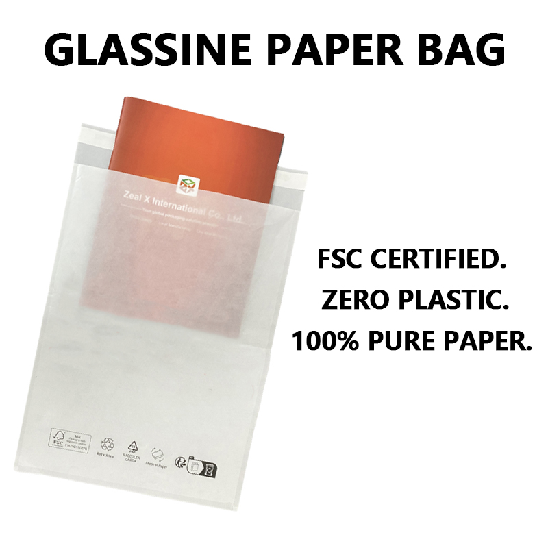 FSC certifikované pergamenové papierové vrecko pre trvalo udržateľné balenie