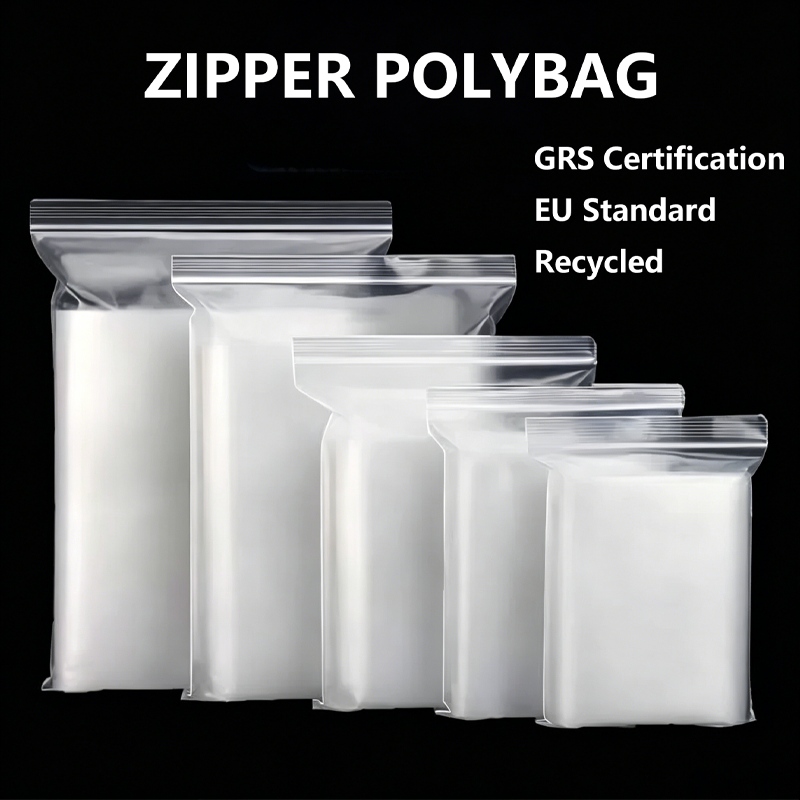 Recyklované vrecká na zips s certifikáciou GRS